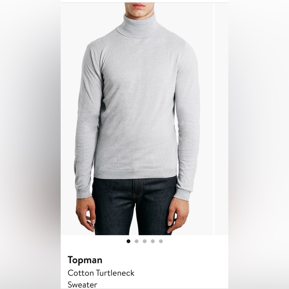 Topman Black Turtleneck Sweater, size L, EUC